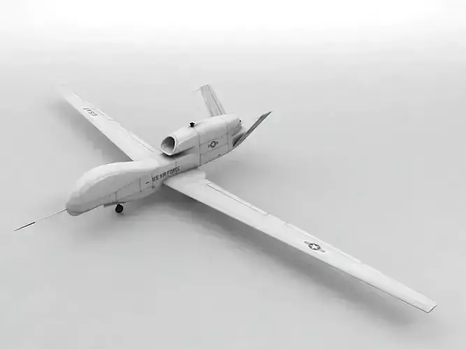  Global Hawk UAV Unmanned Aircraft Low-poly 3D model