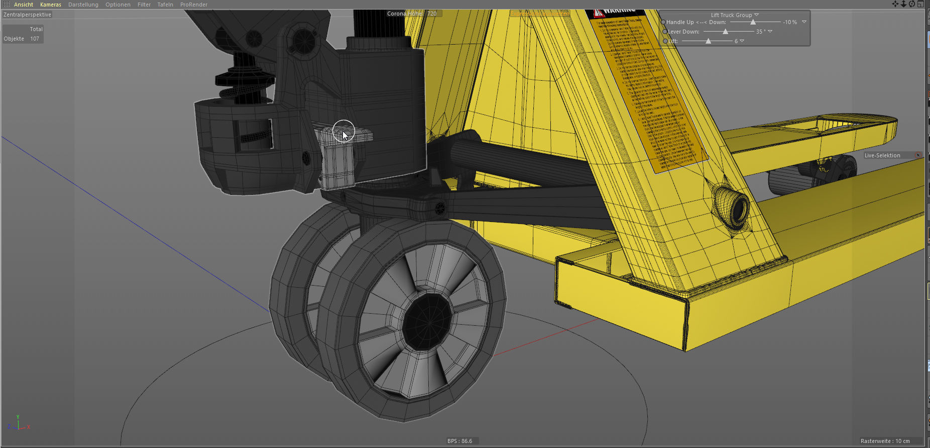 Pallet Truck  Lift Truck animation ready   3D model_10