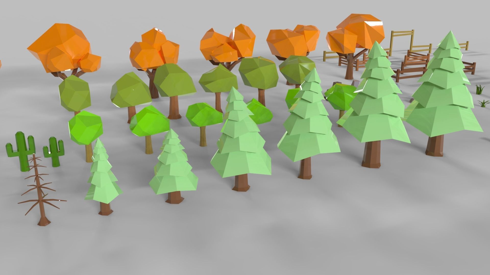 Nature Pack Low-poly 3D model_5