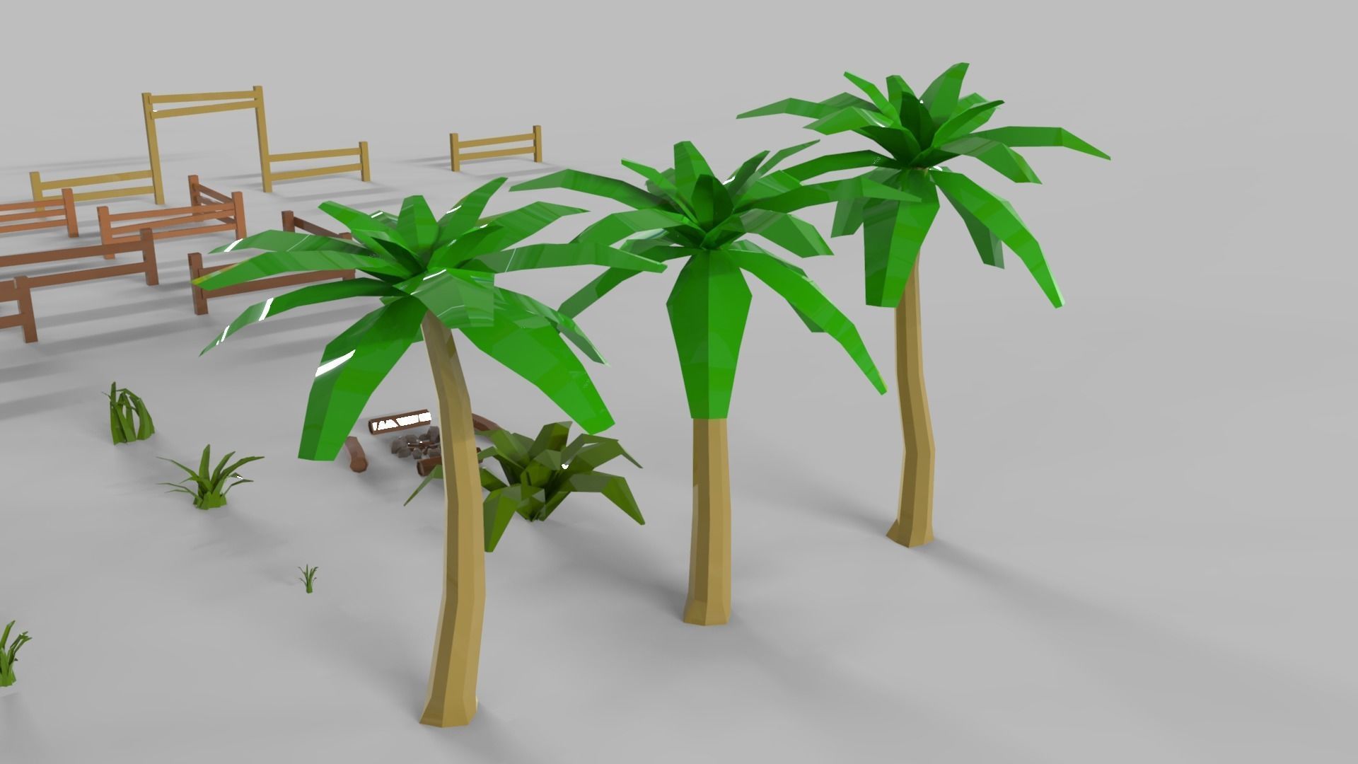 Nature Pack Low-poly 3D model_15