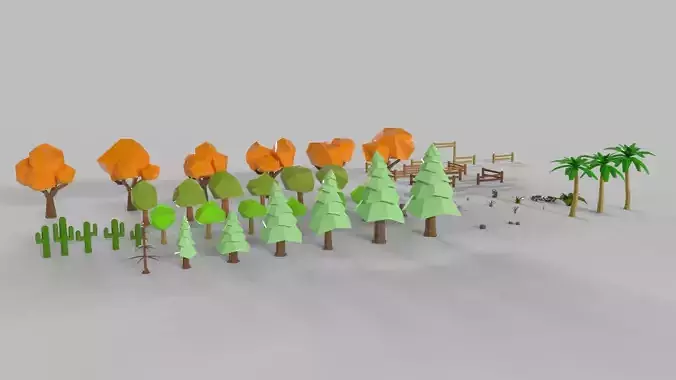 Nature Pack Low-poly 3D model