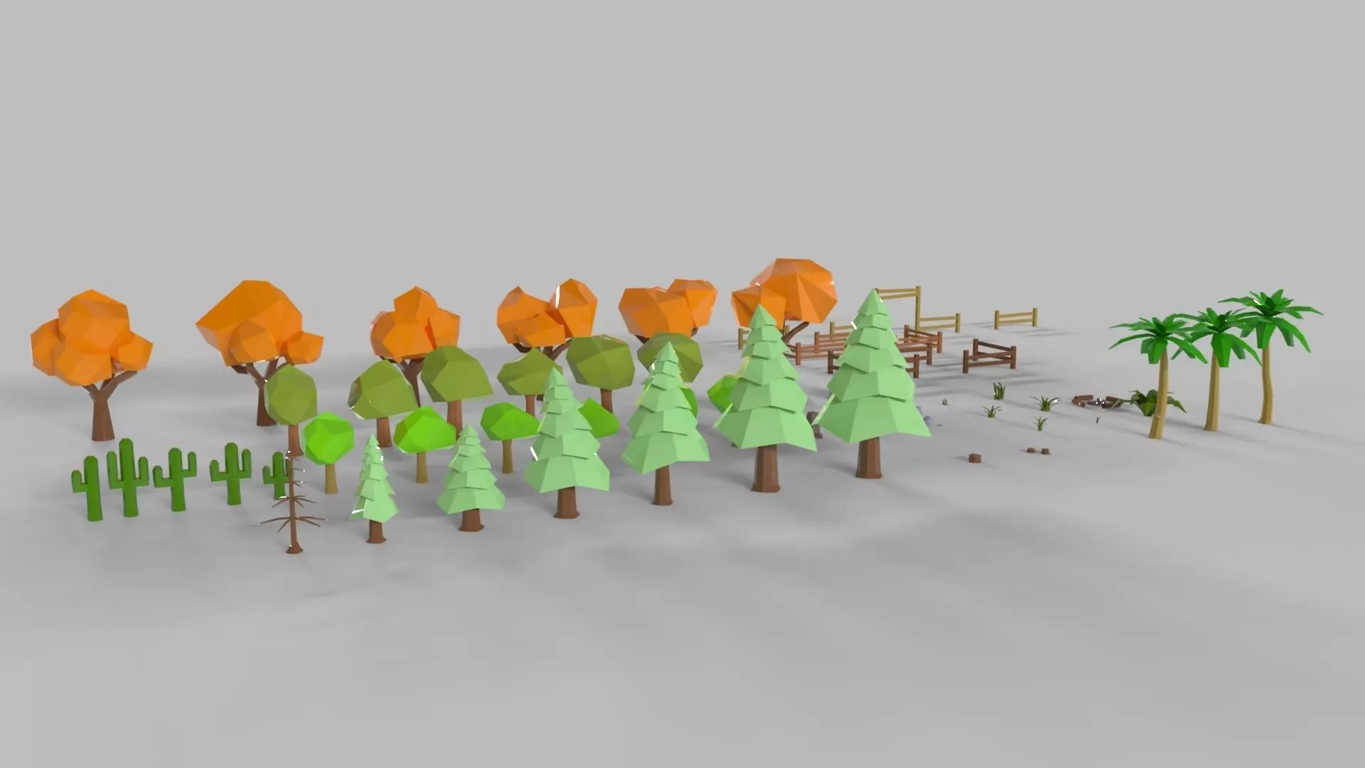 Nature Pack Low-poly 3D model_0