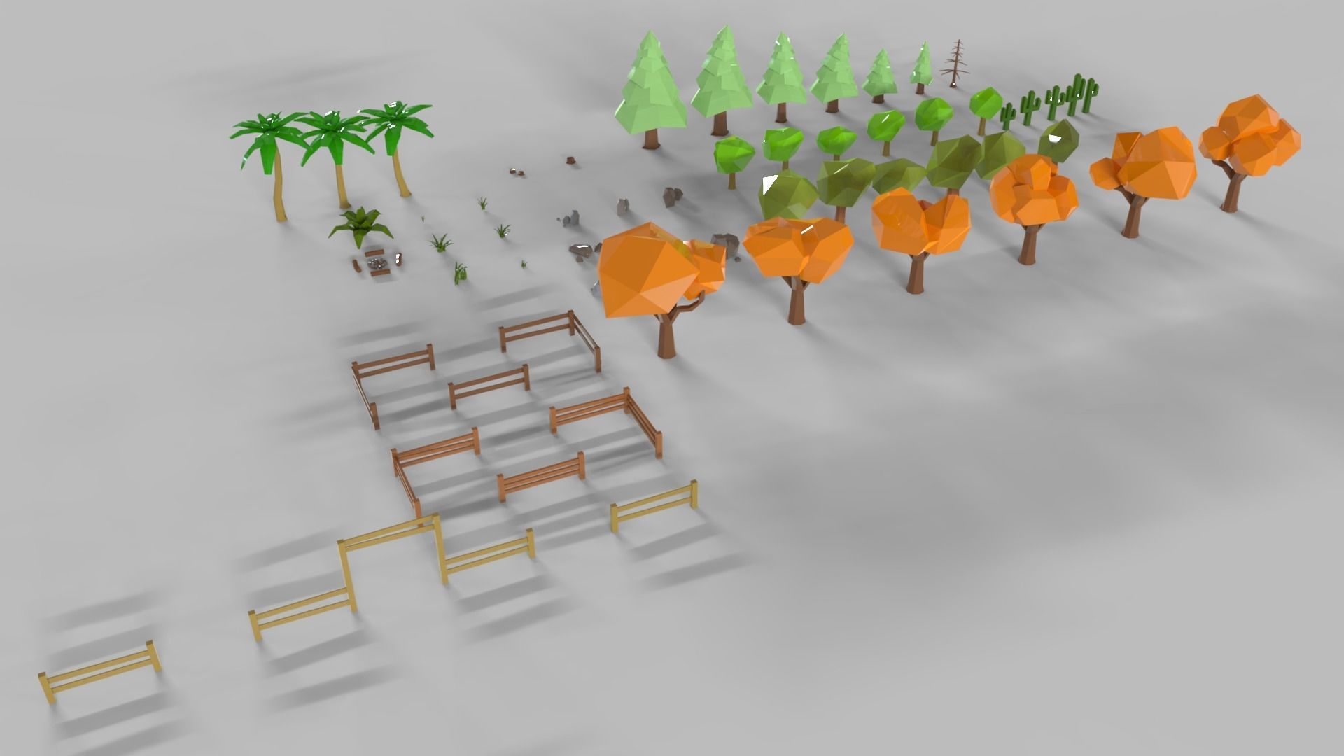 Nature Pack Low-poly 3D model_3