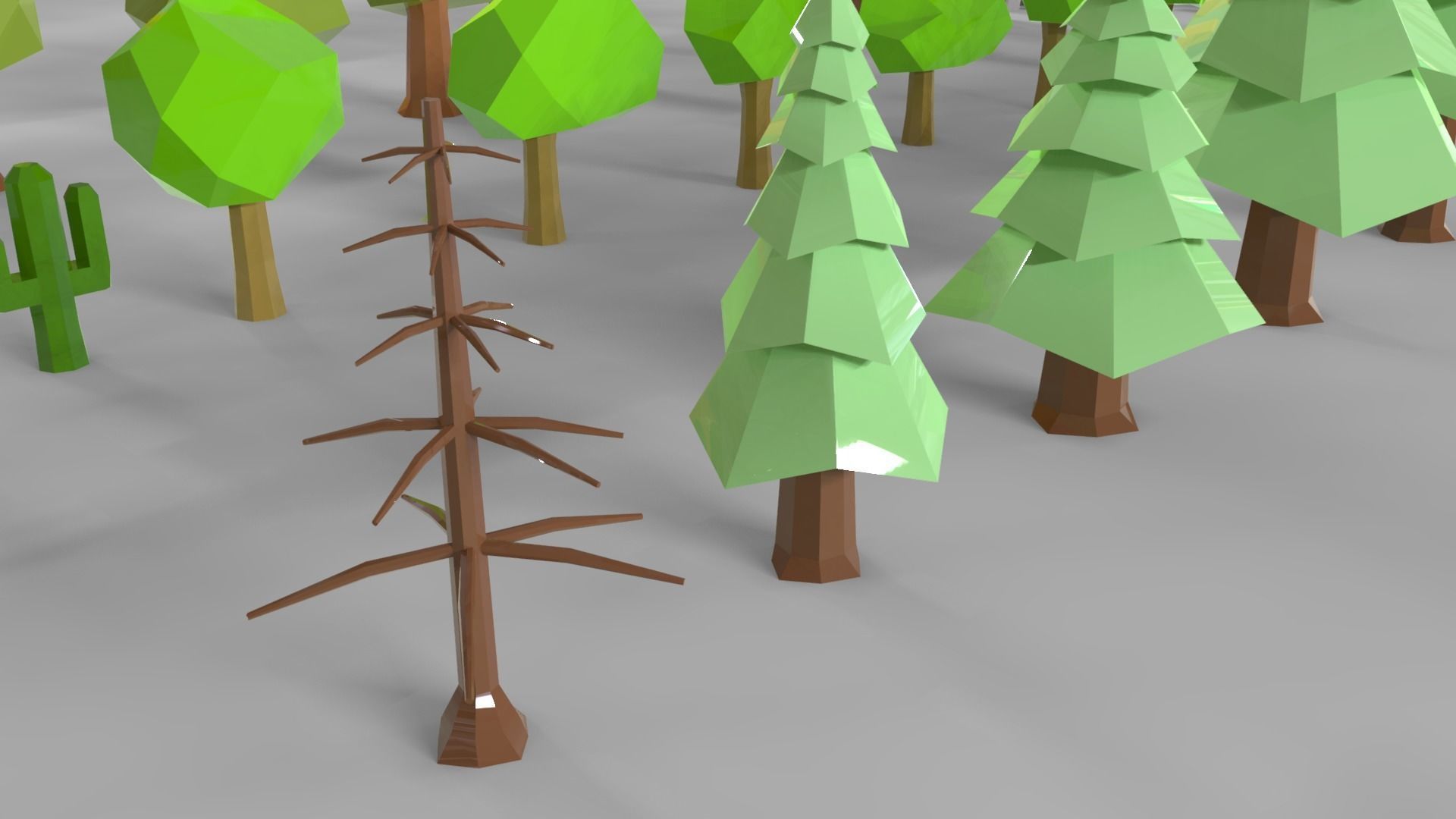 Nature Pack Low-poly 3D model_16