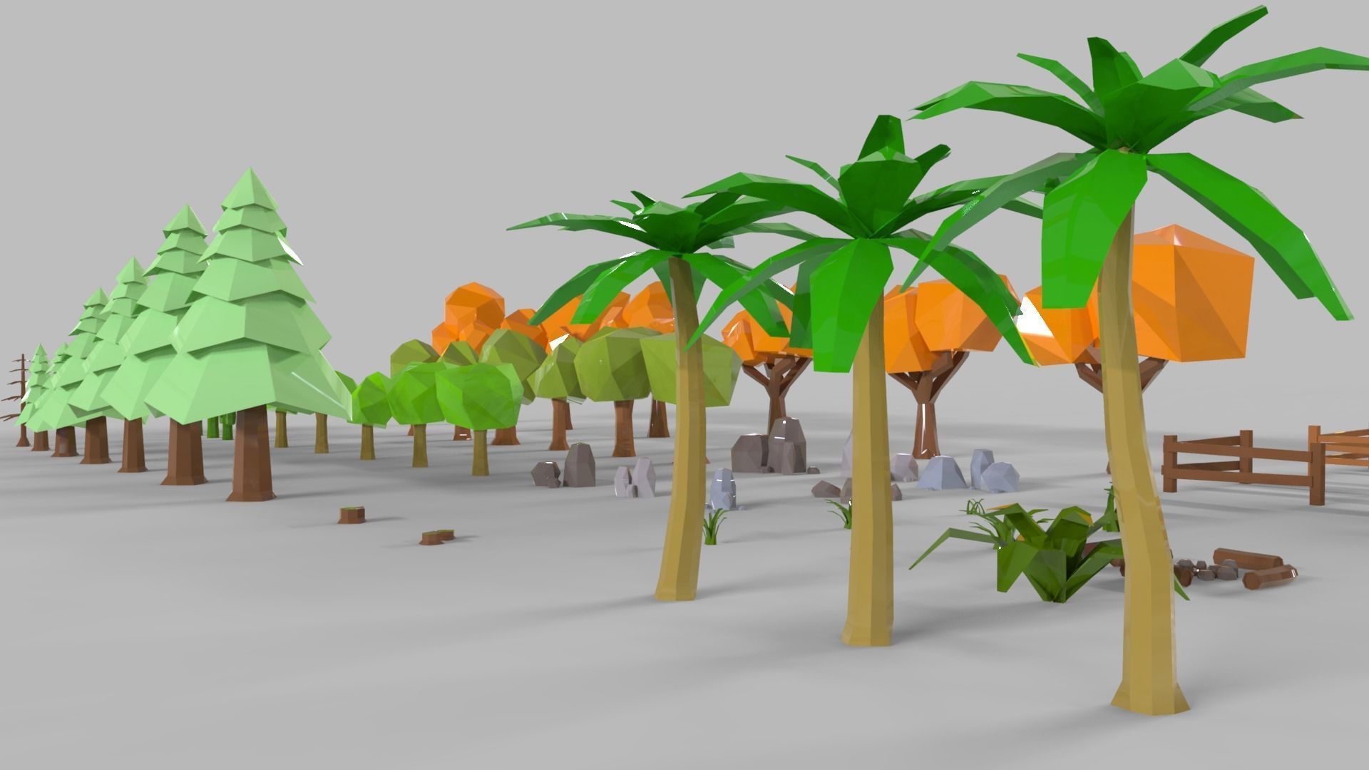 Nature Pack Low-poly 3D model_17