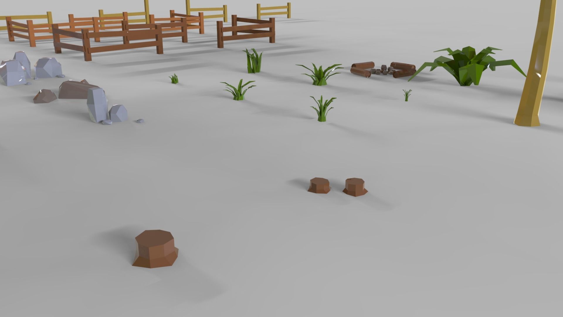 Nature Pack Low-poly 3D model_10