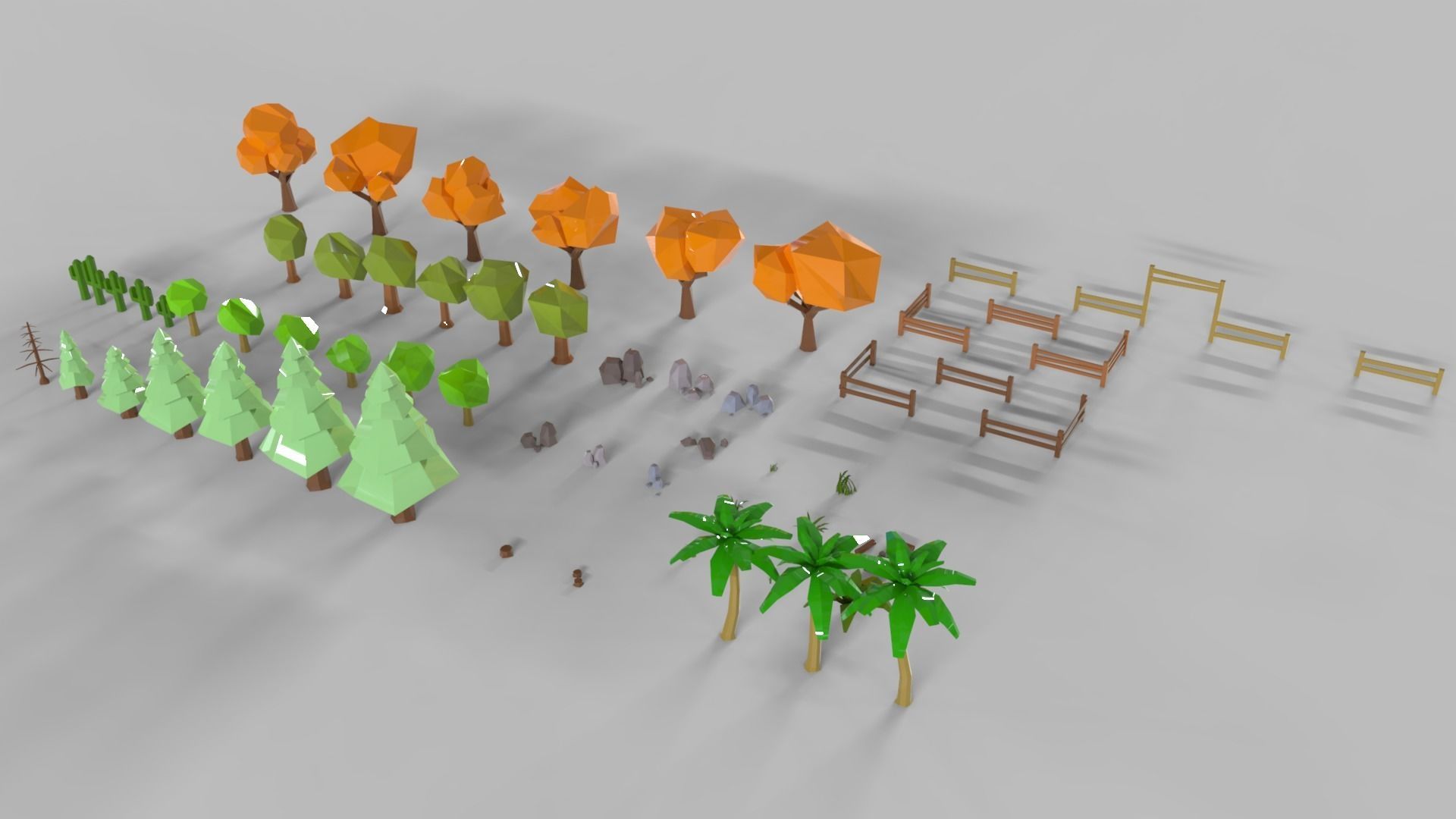 Nature Pack Low-poly 3D model_2