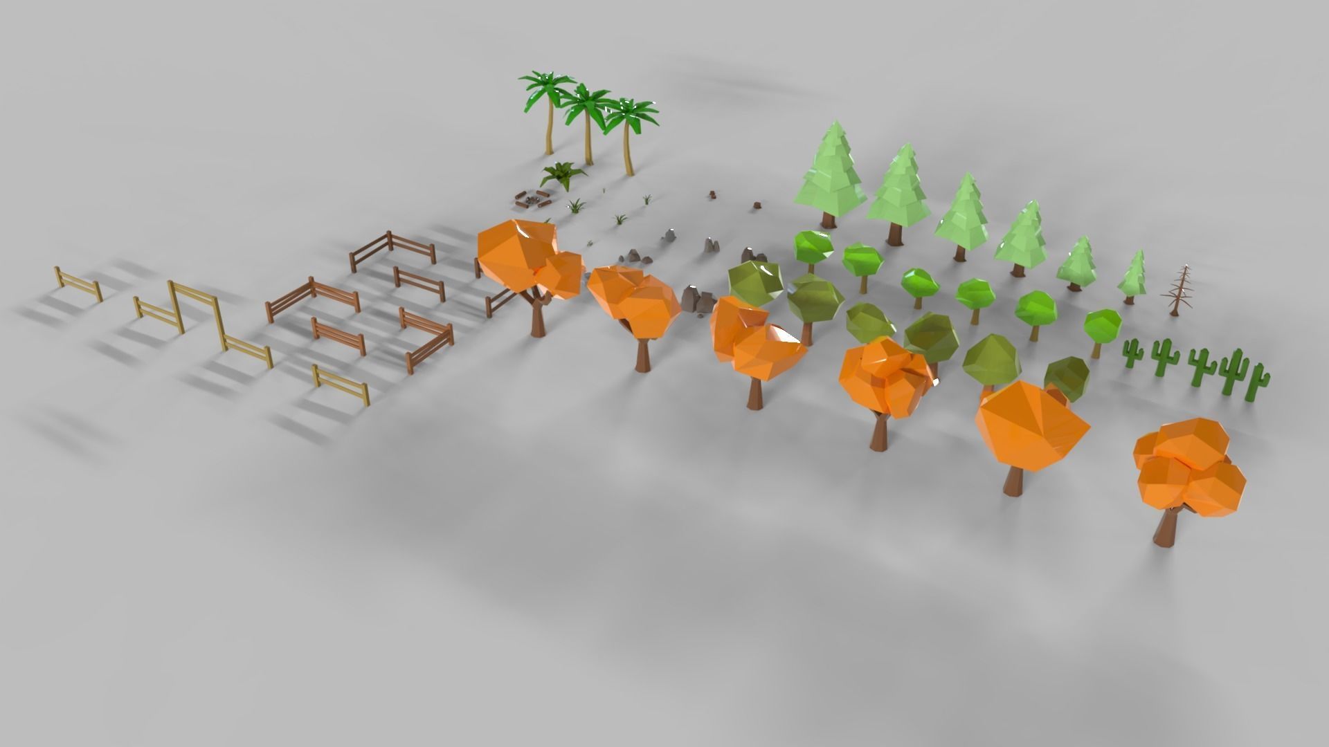 Nature Pack Low-poly 3D model_4