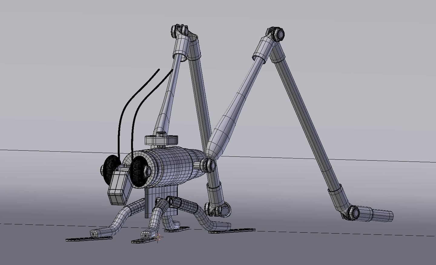 Steampunk Grasshopper 3D model_7