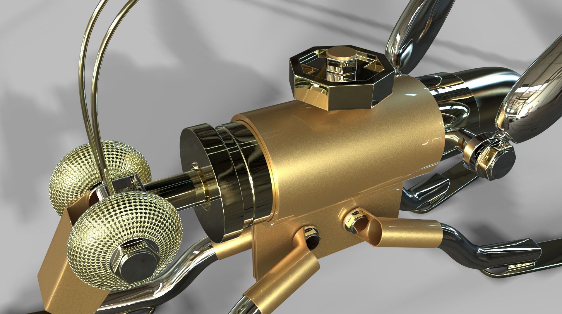 Steampunk Grasshopper 3D model_5