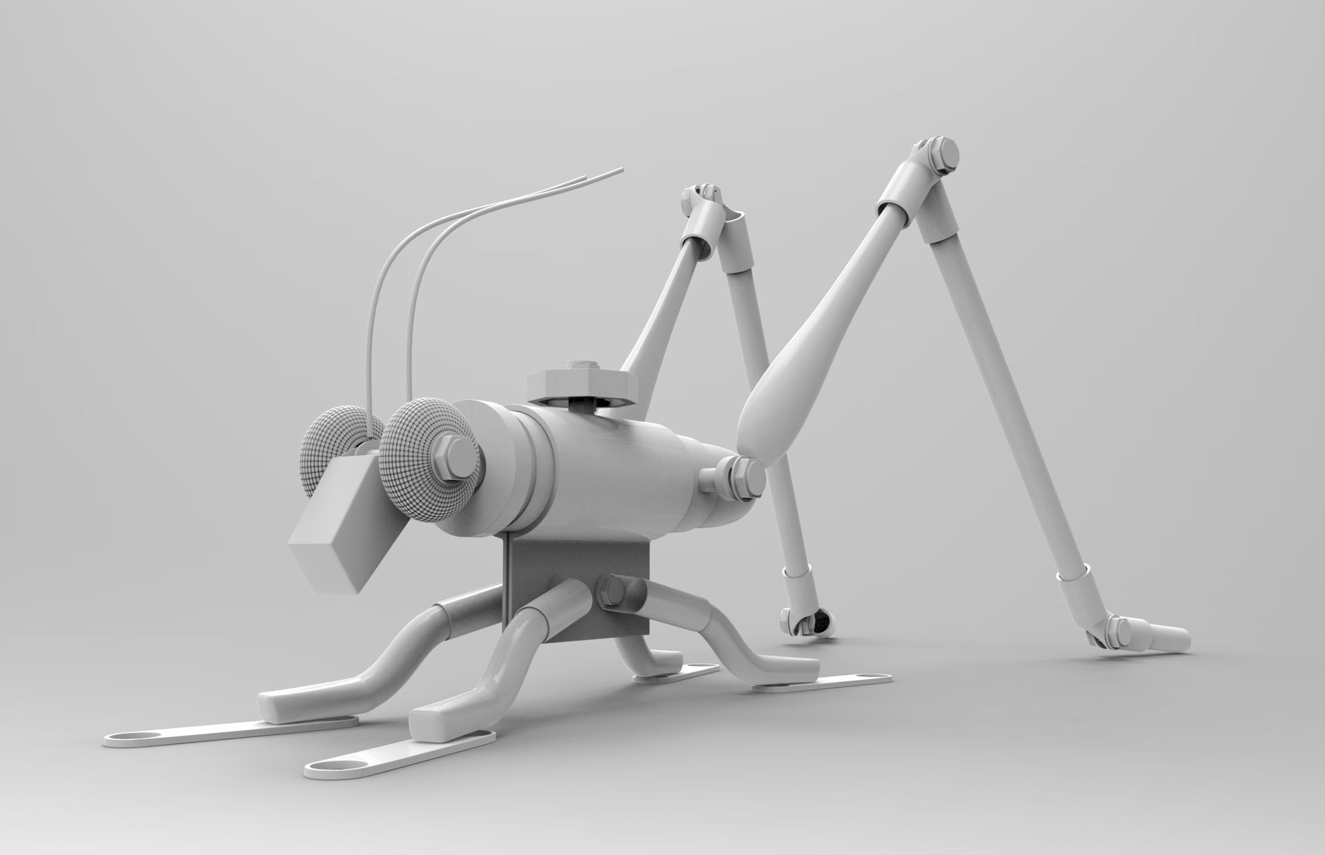 Steampunk Grasshopper 3D model_2