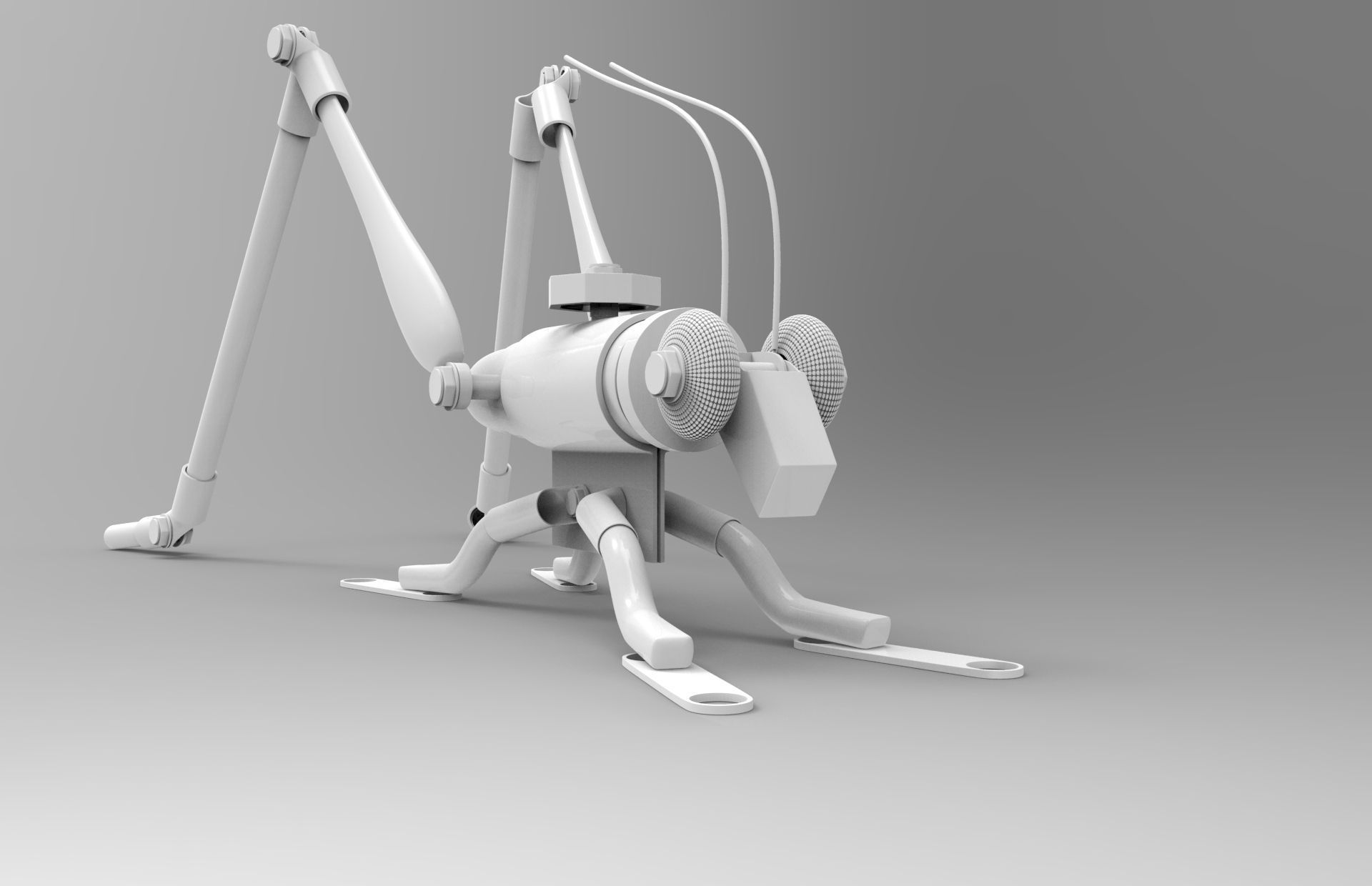 Steampunk Grasshopper 3D model_1