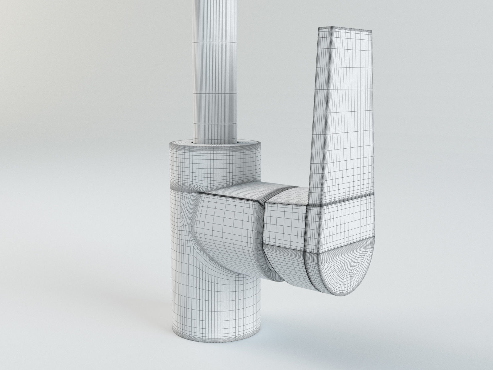 Deca Level Kitchen Faucet 3D model_8