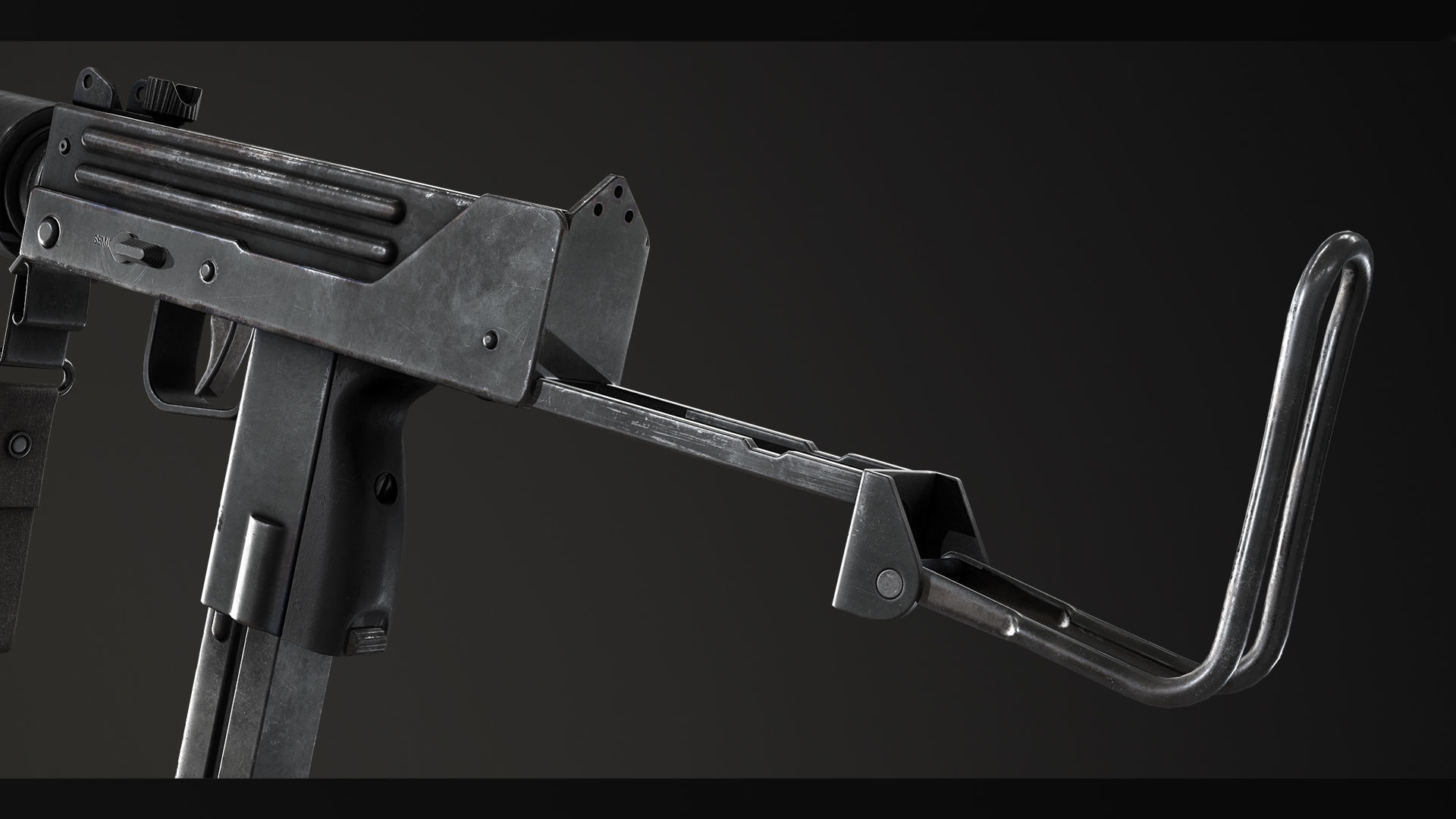 PBR MAC-10 and Suppressor Low-poly 3D model_4