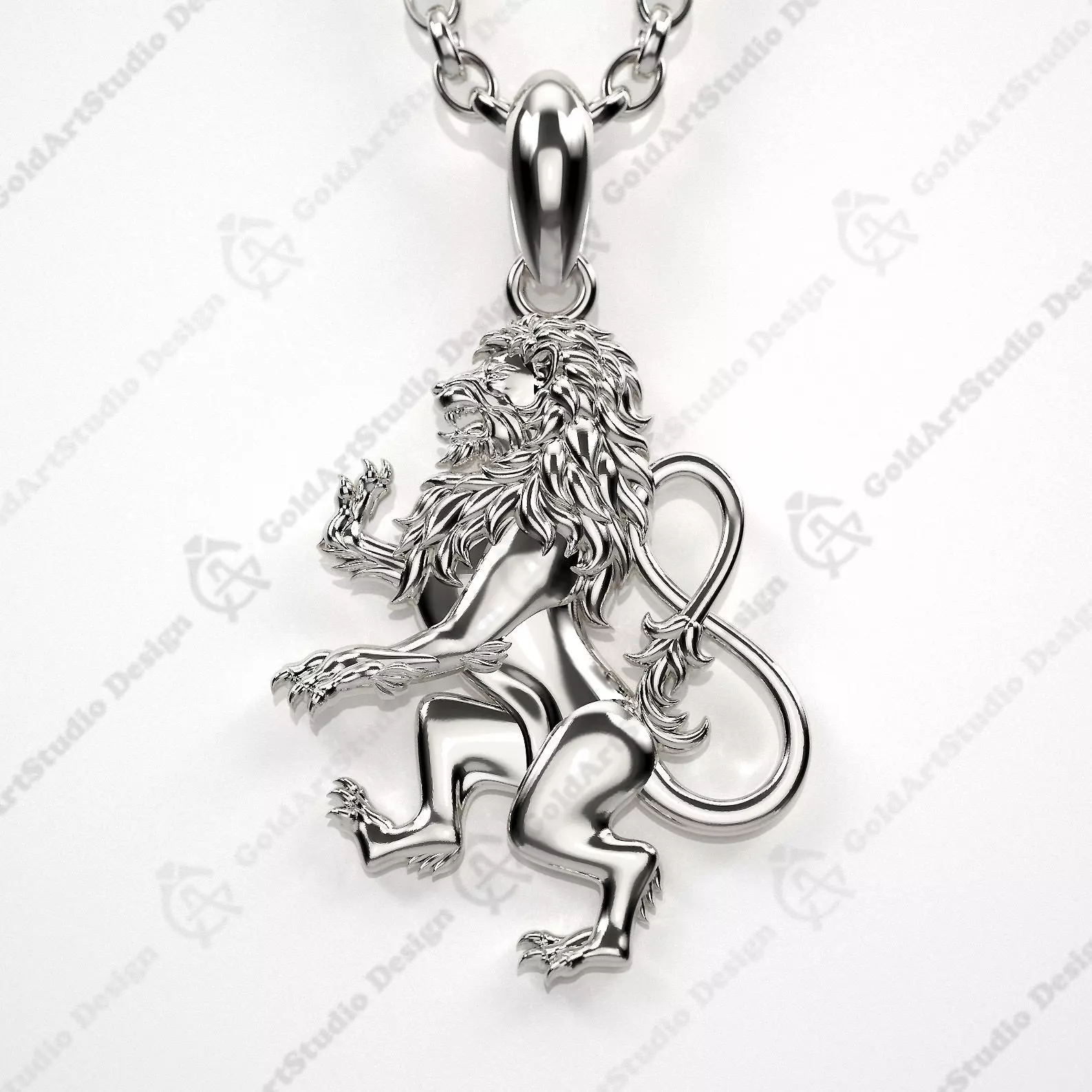 Leo Zodiac Sign Pendant 001-08 3D print model