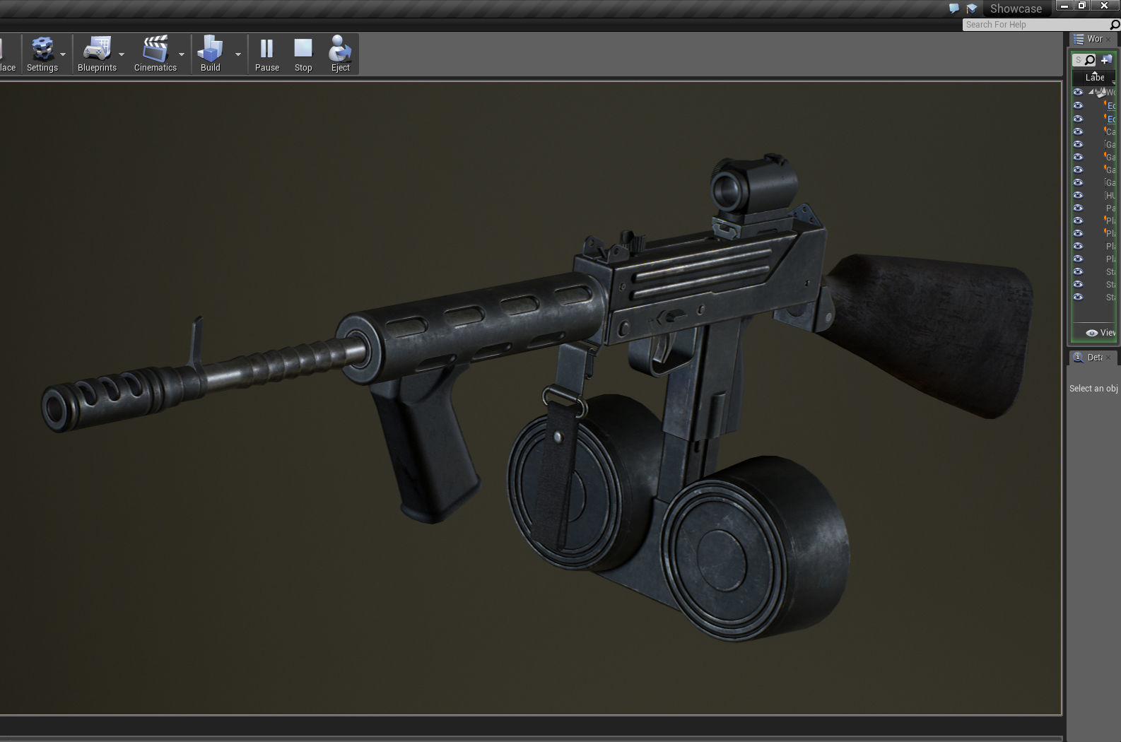 PBR MAC-10 Race Gun Low-poly 3D model_8