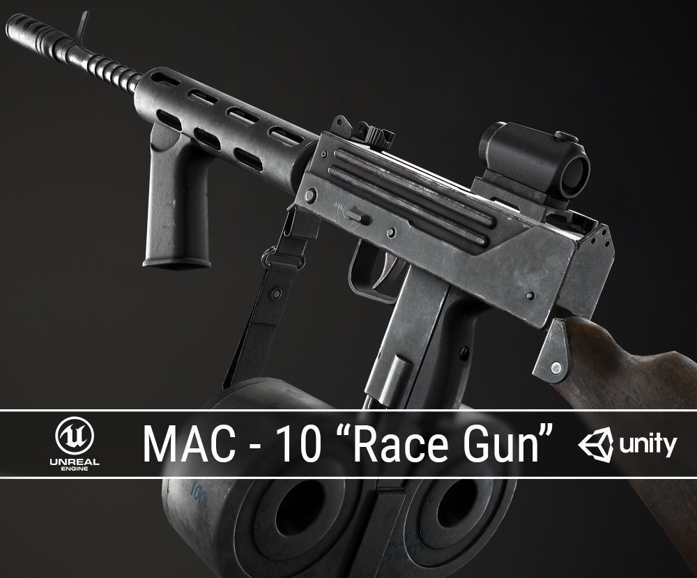 PBR MAC-10 Pack 3D Model Collection_4