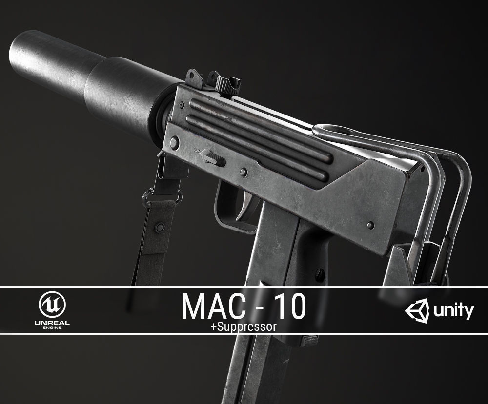 PBR MAC-10 Pack 3D Model Collection_3