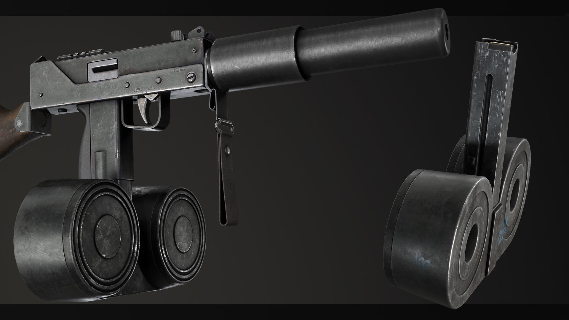PBR MAC-10 Pack 3D Model Collection_2