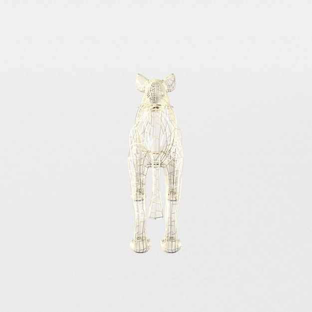 Hyena lion Low-poly 3D model_5