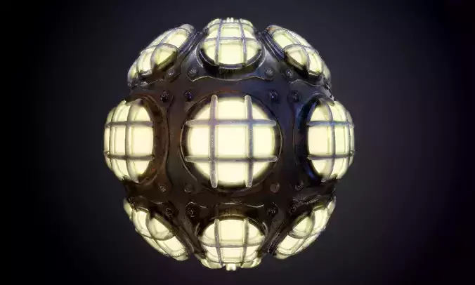 Sci-Fi Metal Light Seamless PBR Material