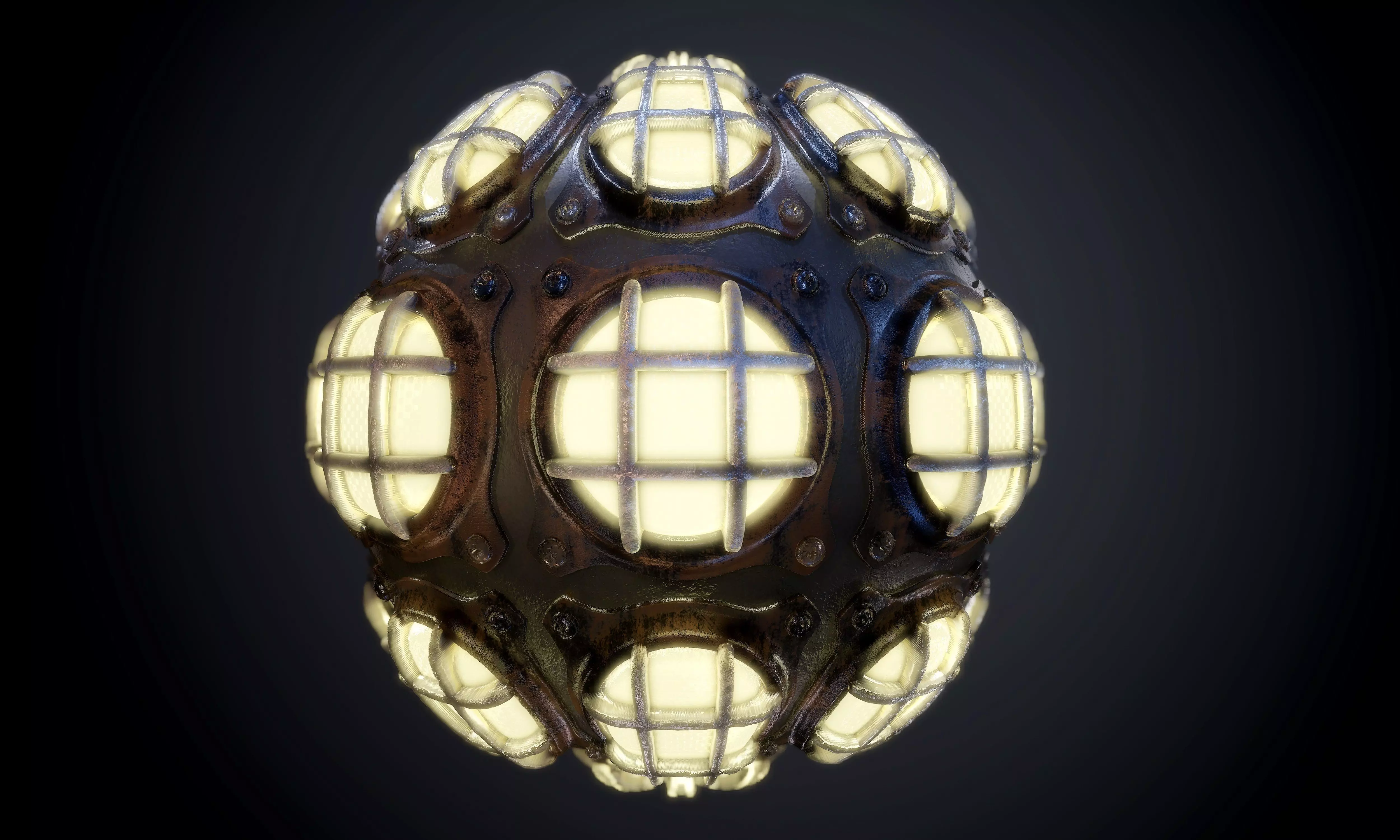 Sci-Fi Metal Light Seamless PBR Material Texture