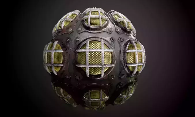 Sci-Fi Factory Metal Light Seamless PBR Material
