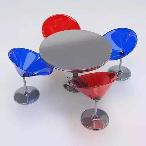 Modern Round Table and Chair Set