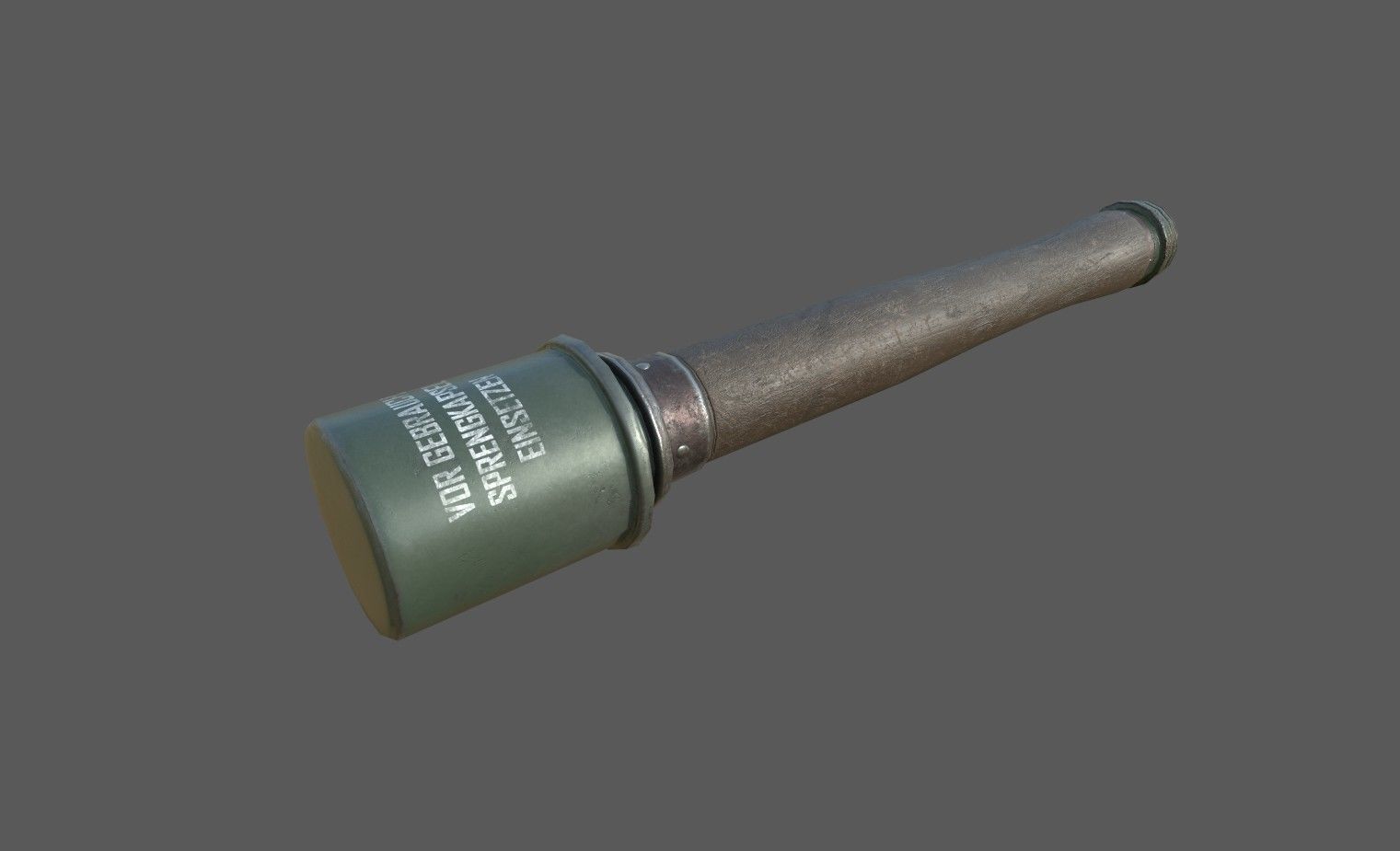 WWII Grenade Stielhandgranate M24 Low-poly 3D model_1