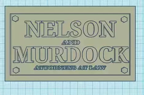 Daredevil Nelson and Murdock plaque