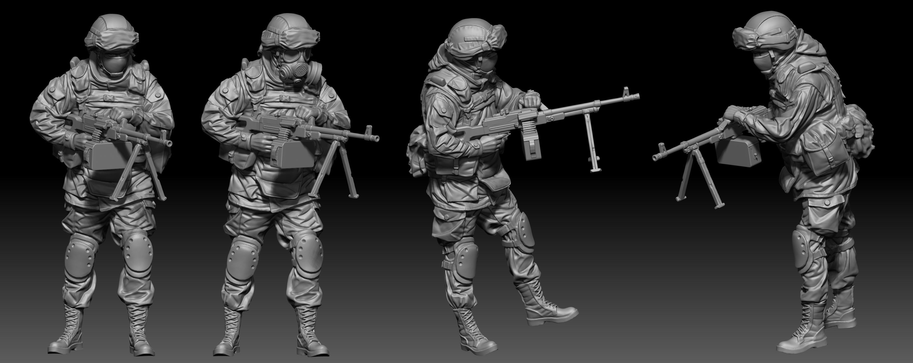Army 52-120mm  3D Model Collection_29