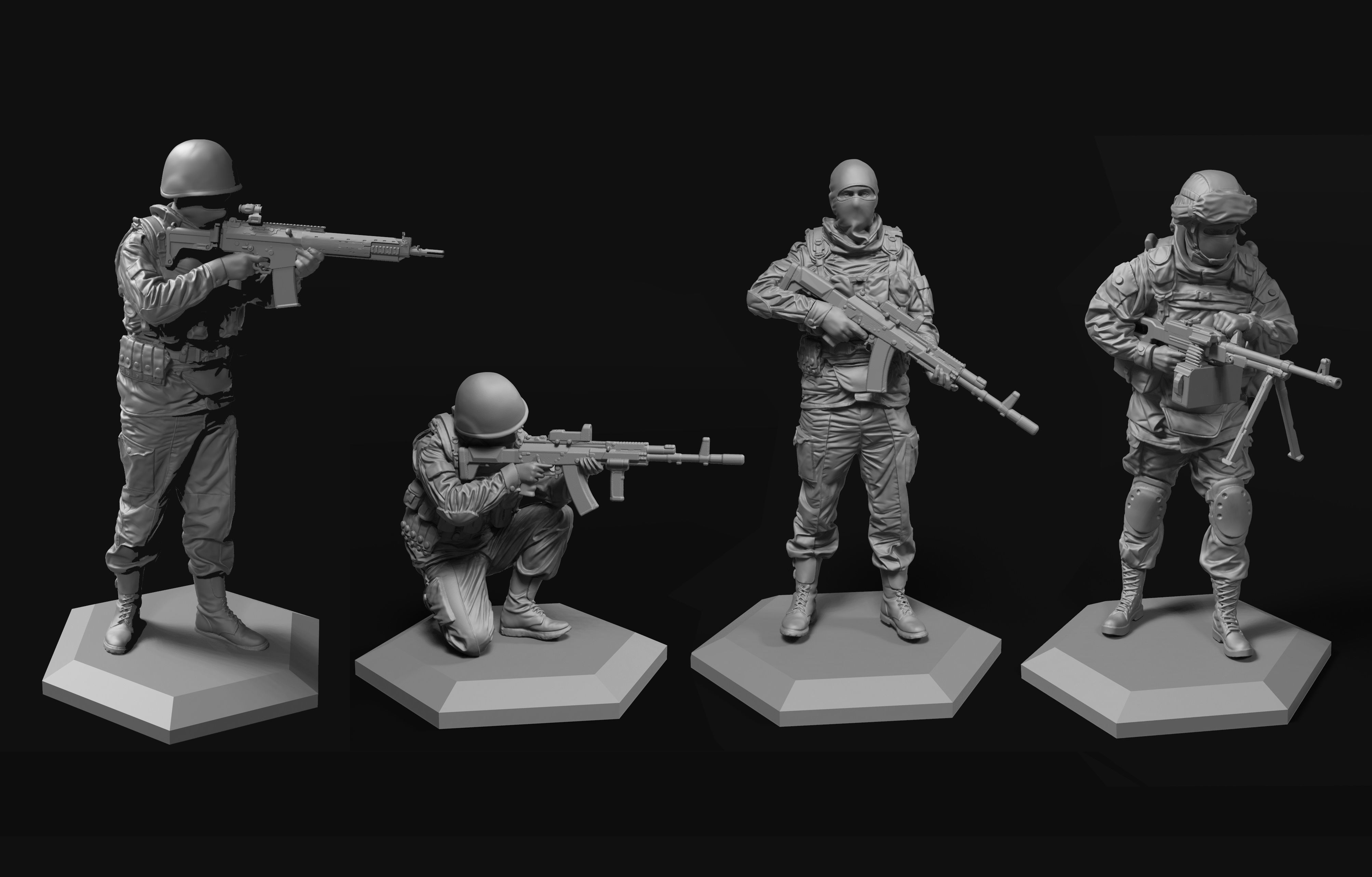 Army 52-120mm  3D Model Collection_3