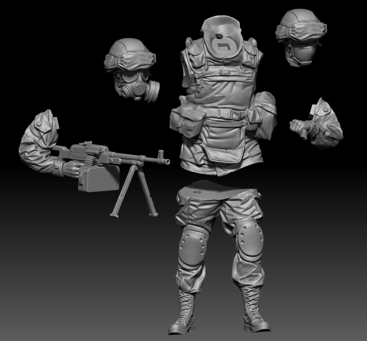 Army 52-120mm  3D Model Collection_30