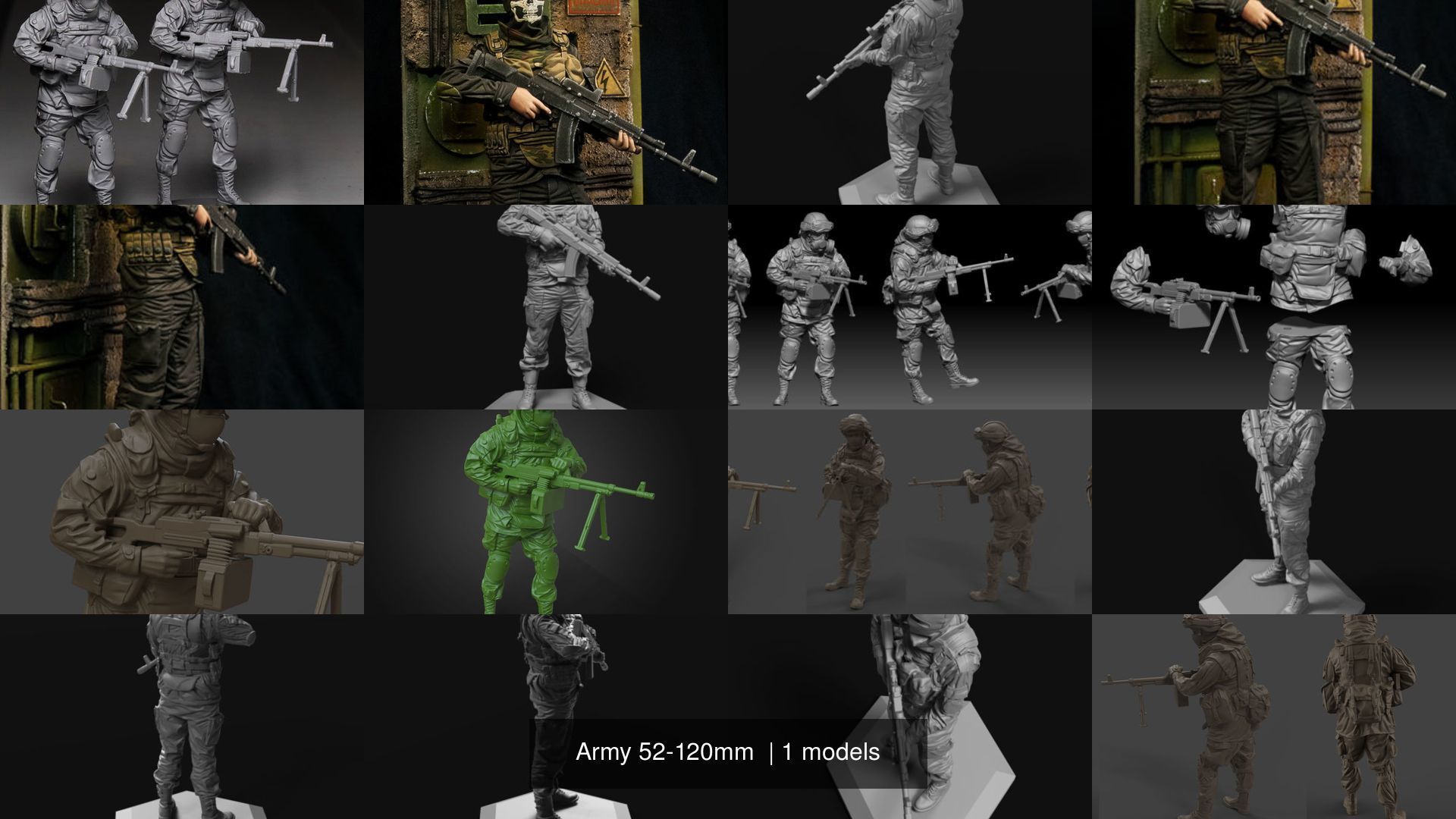 Army 52-120mm  3D Model Collection_2