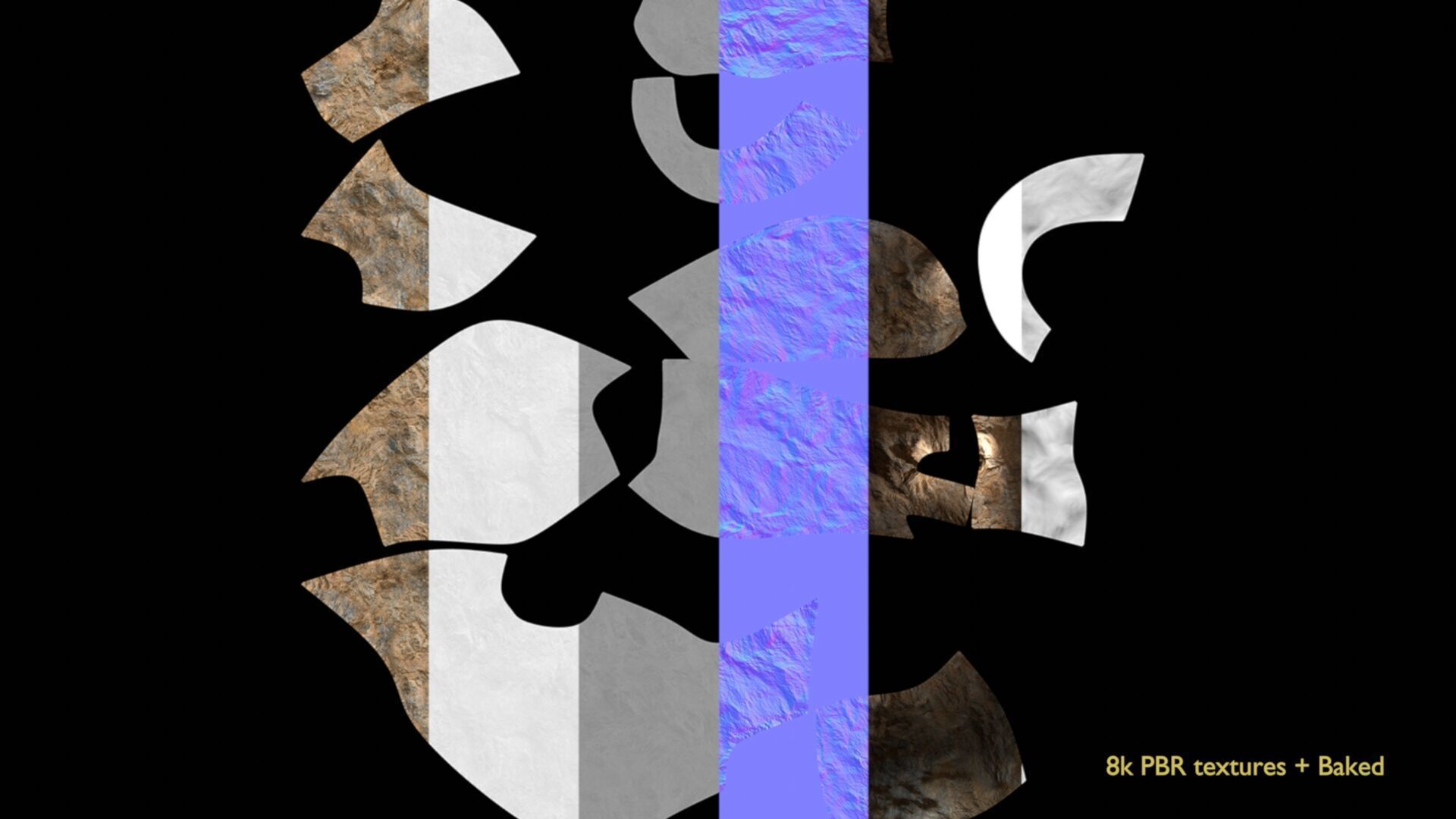 Realistic cave model 1  Low-poly 3D model_14