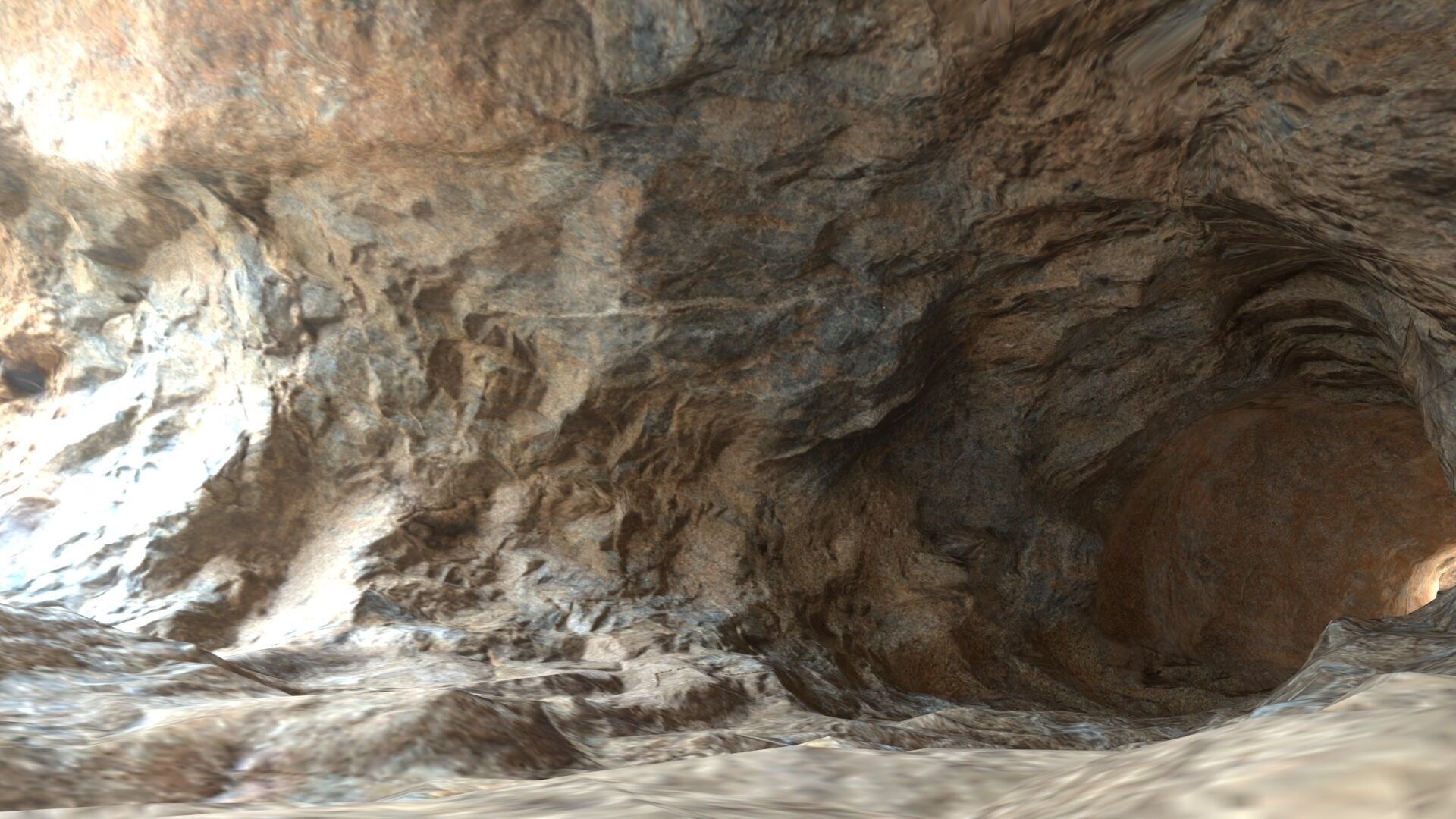 Realistic cave model 1  Low-poly 3D model_9