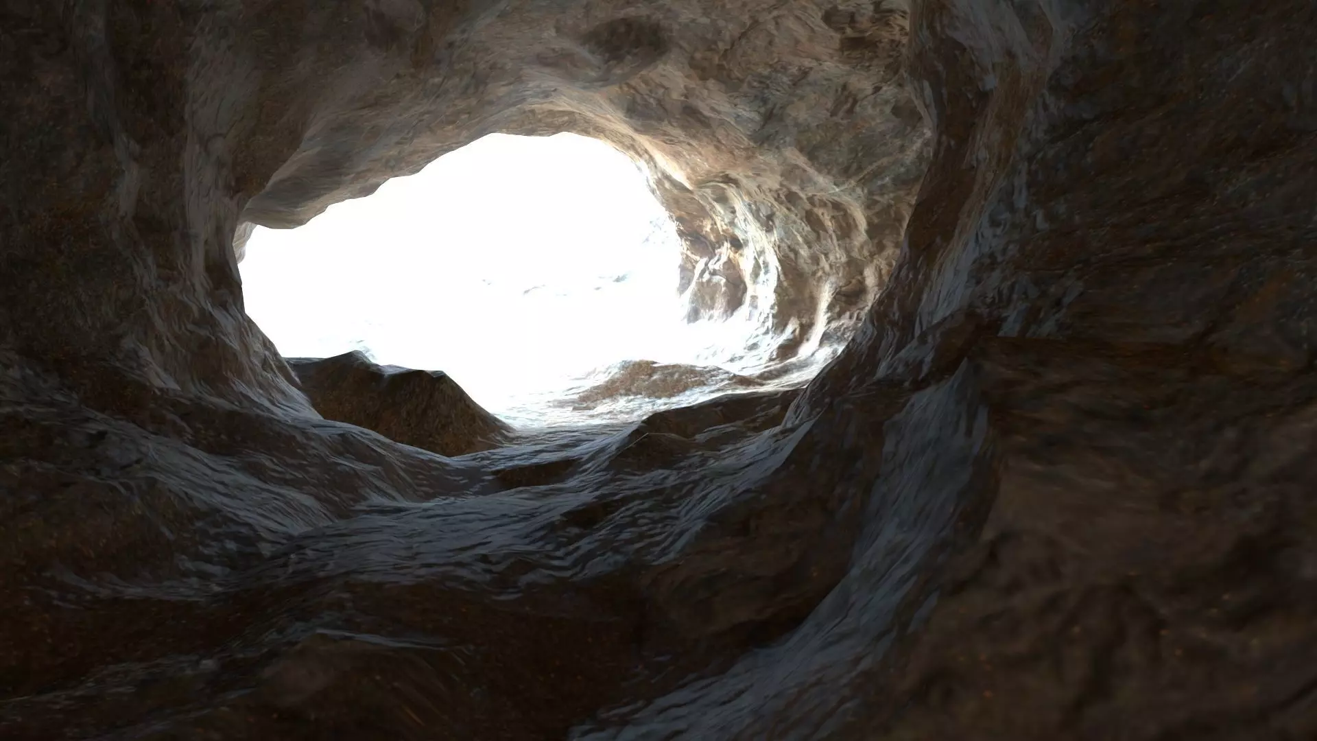 Realistic cave model 1  Low-poly 3D model_0