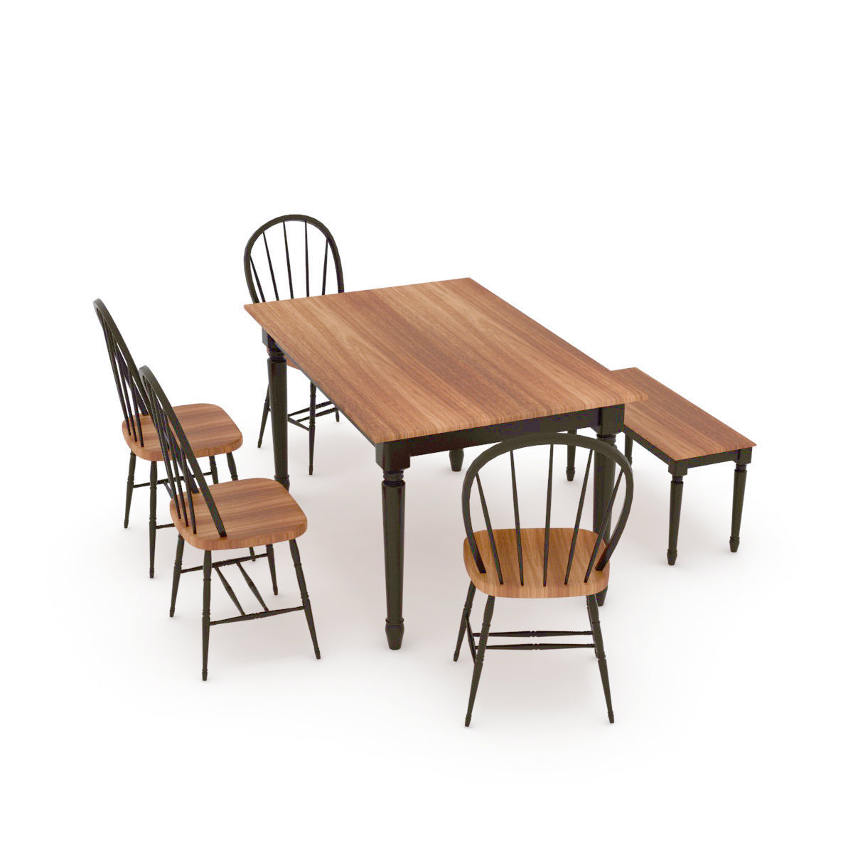 Kitchen table 3D model_4