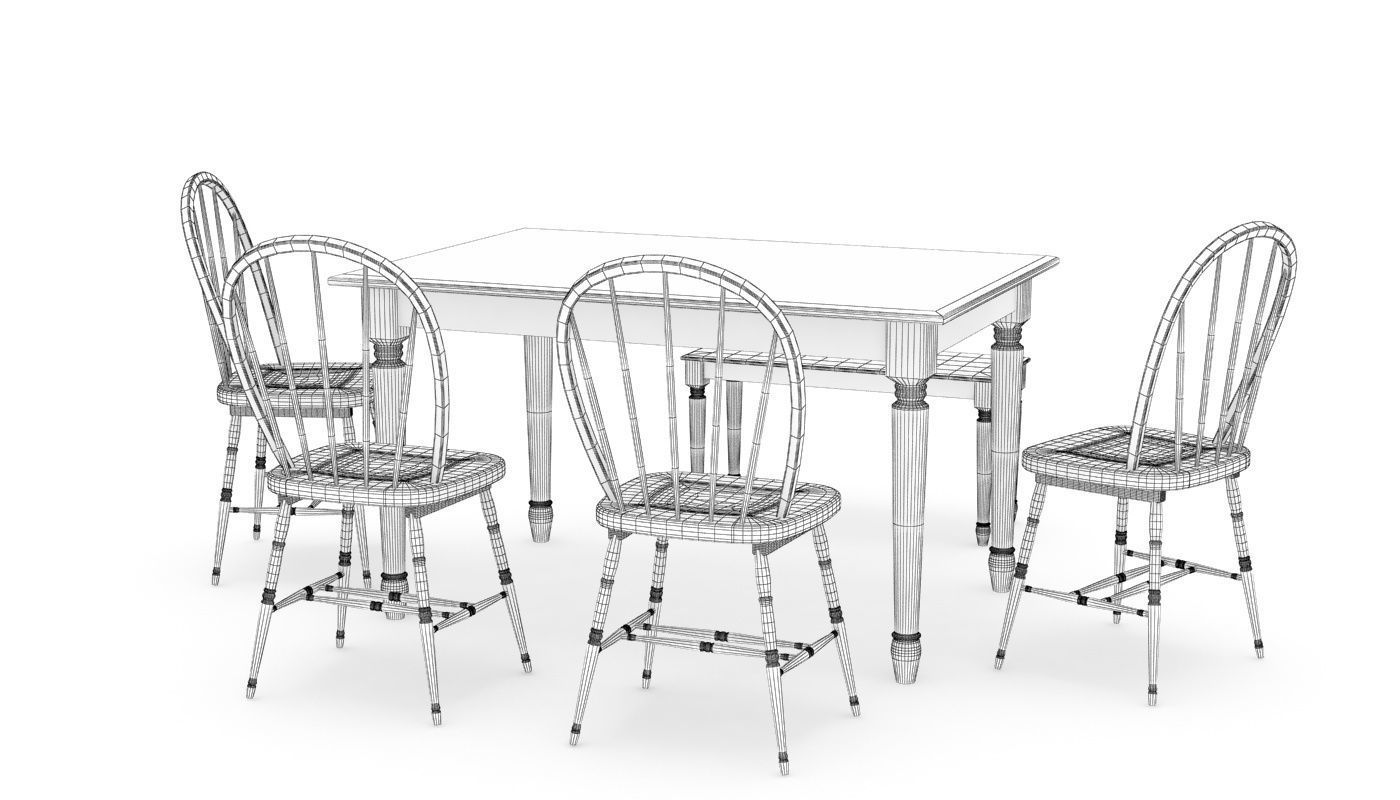 Kitchen table 3D model_28