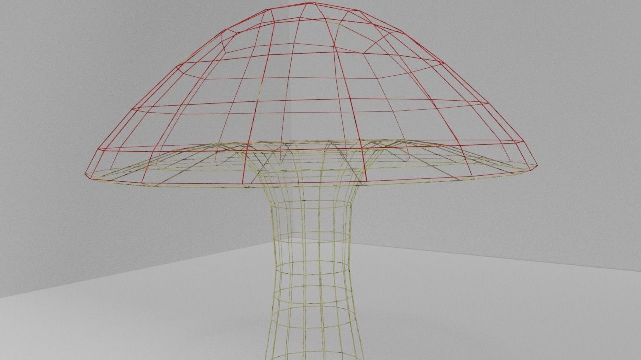 Fungu mushroom Low-poly 3D model_5