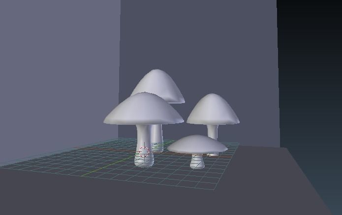 Fungu mushroom Low-poly 3D model_7
