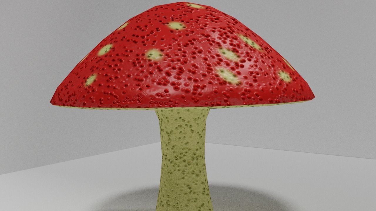 Fungu mushroom Low-poly 3D model_4