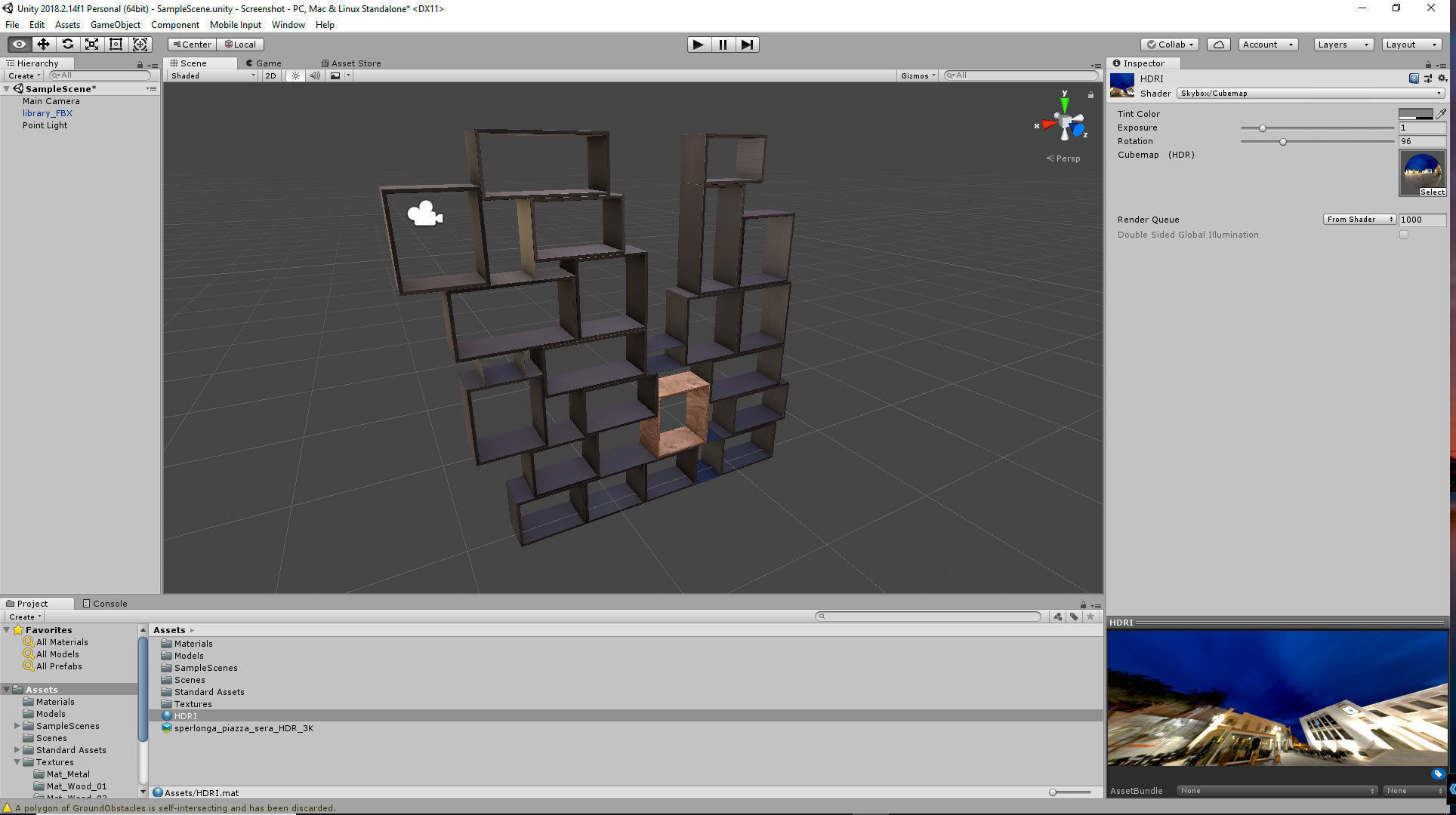 Modern Library Low-poly 3D model_6