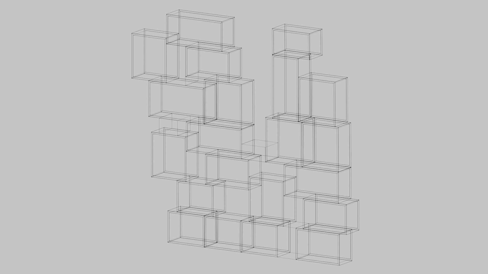 Modern Library Low-poly 3D model_15