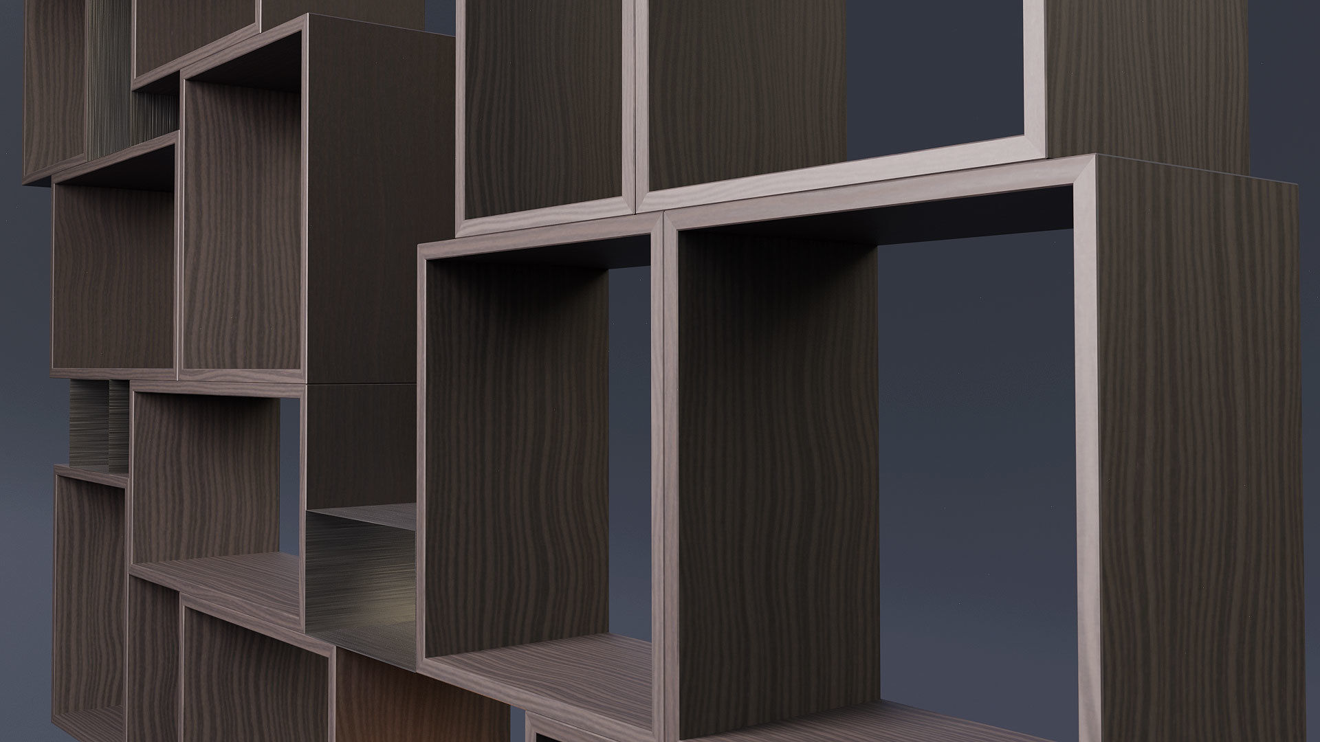 Modern Library Low-poly 3D model_3