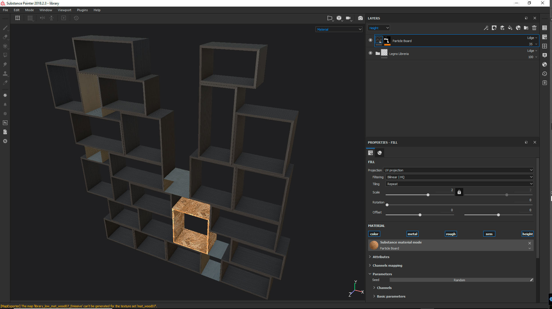 Modern Library Low-poly 3D model_8