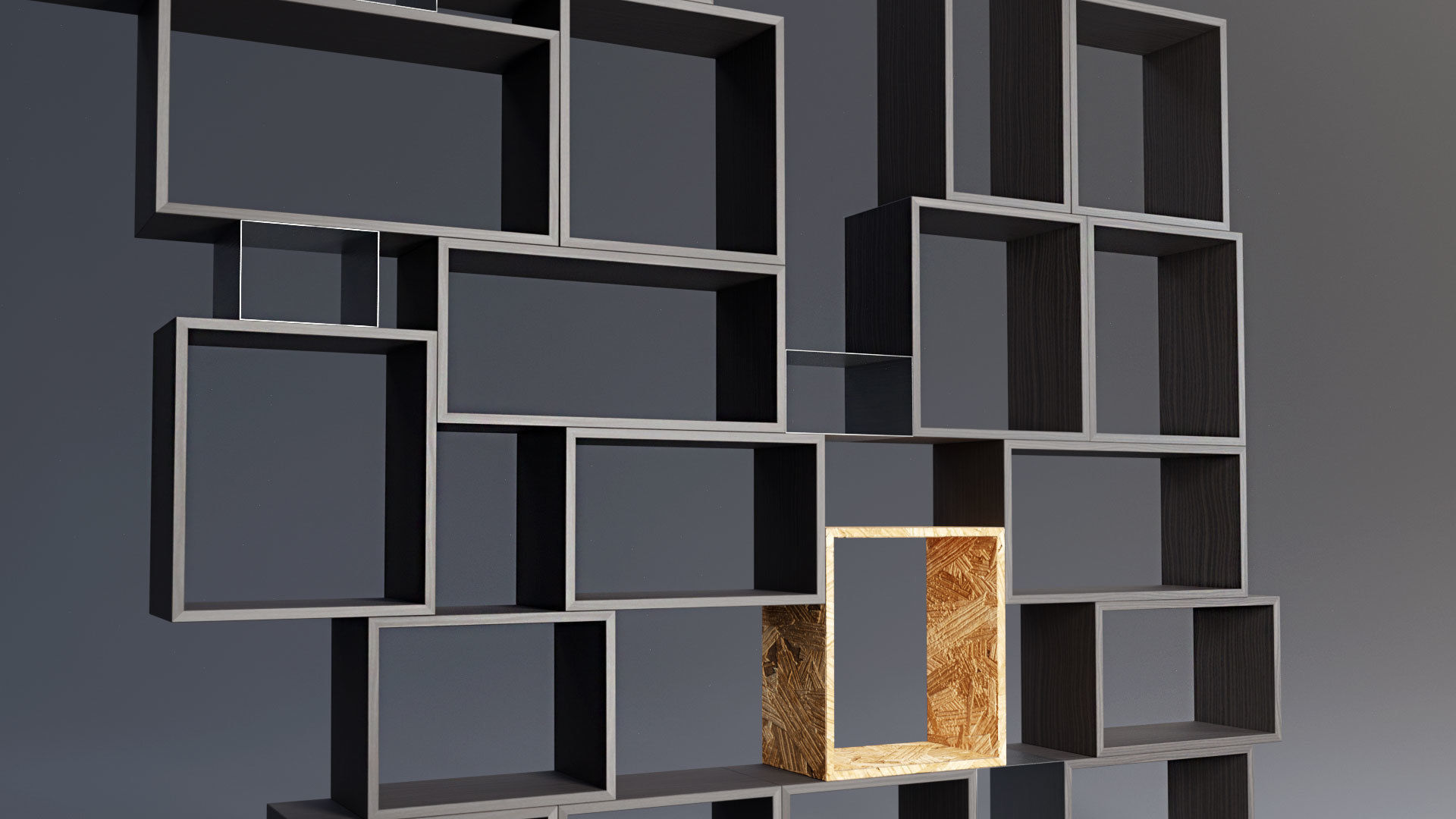 Modern Library Low-poly 3D model_2