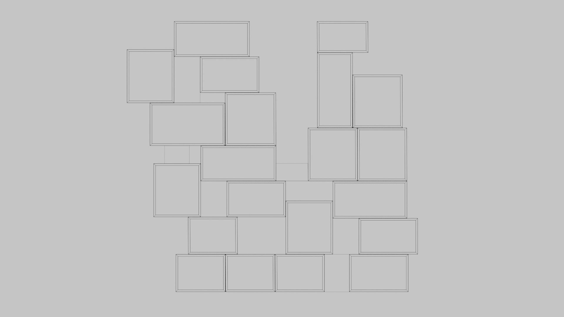 Modern Library Low-poly 3D model_14