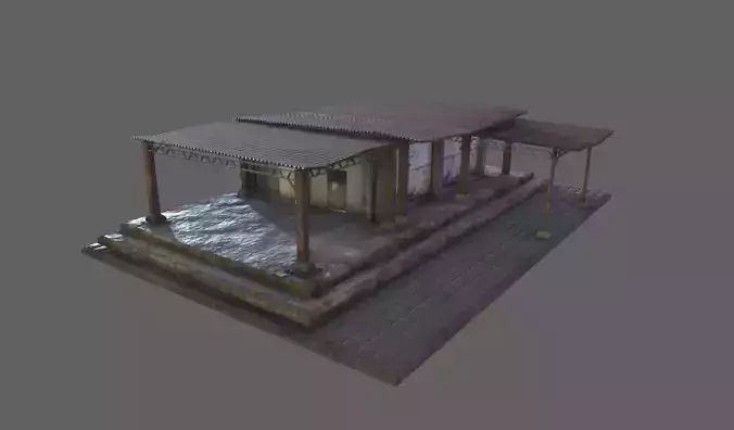 Building 07 Low-poly 3D model
