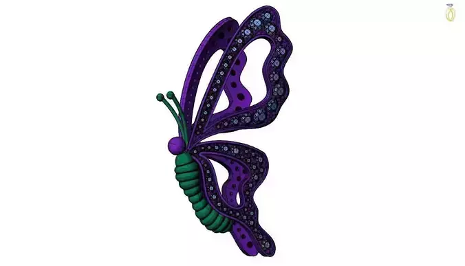 Pendent-3 butterfly brooch